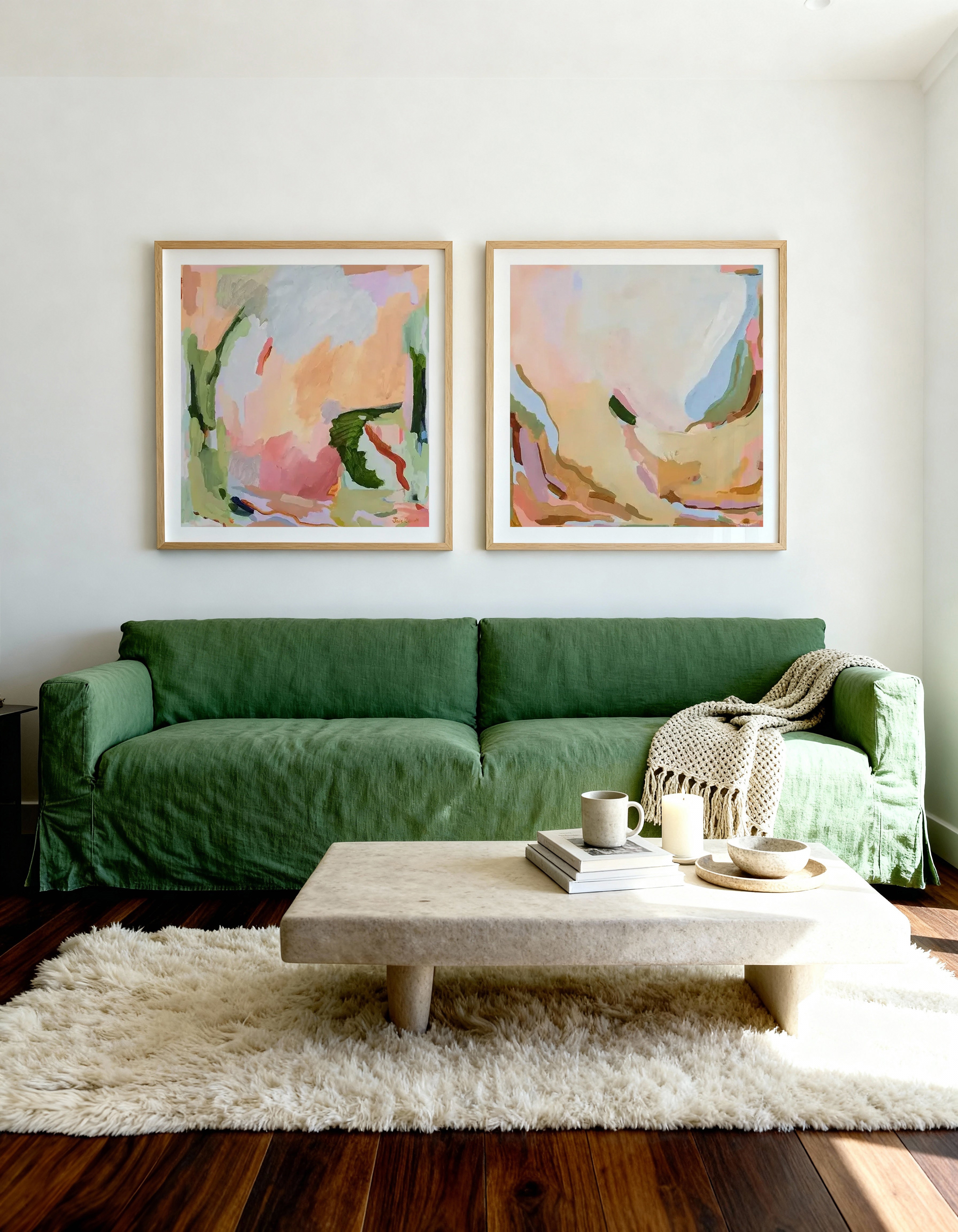 Juniper & Poppy by Jade Carnell Art Print Set of 2 | Matching Wall Art