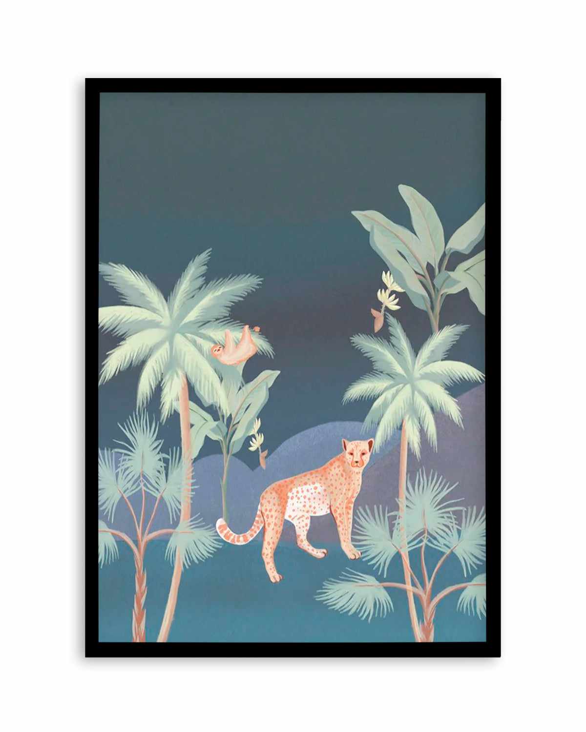 Jungle Cheetah in Midnight Art Print