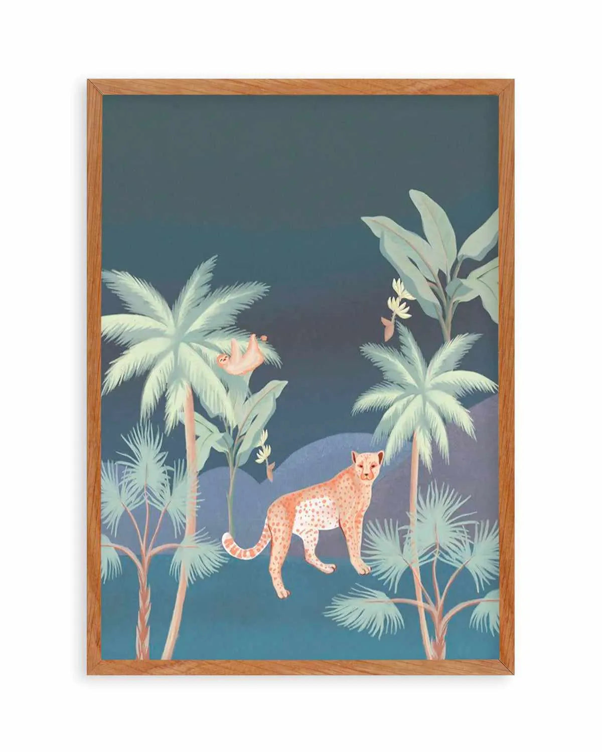 Jungle Cheetah in Midnight Art Print from Olive et Oriel where you can shop wallpaper and artworks online