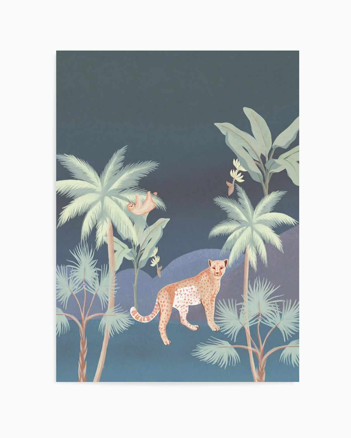 Jungle Cheetah in Midnight Art Print