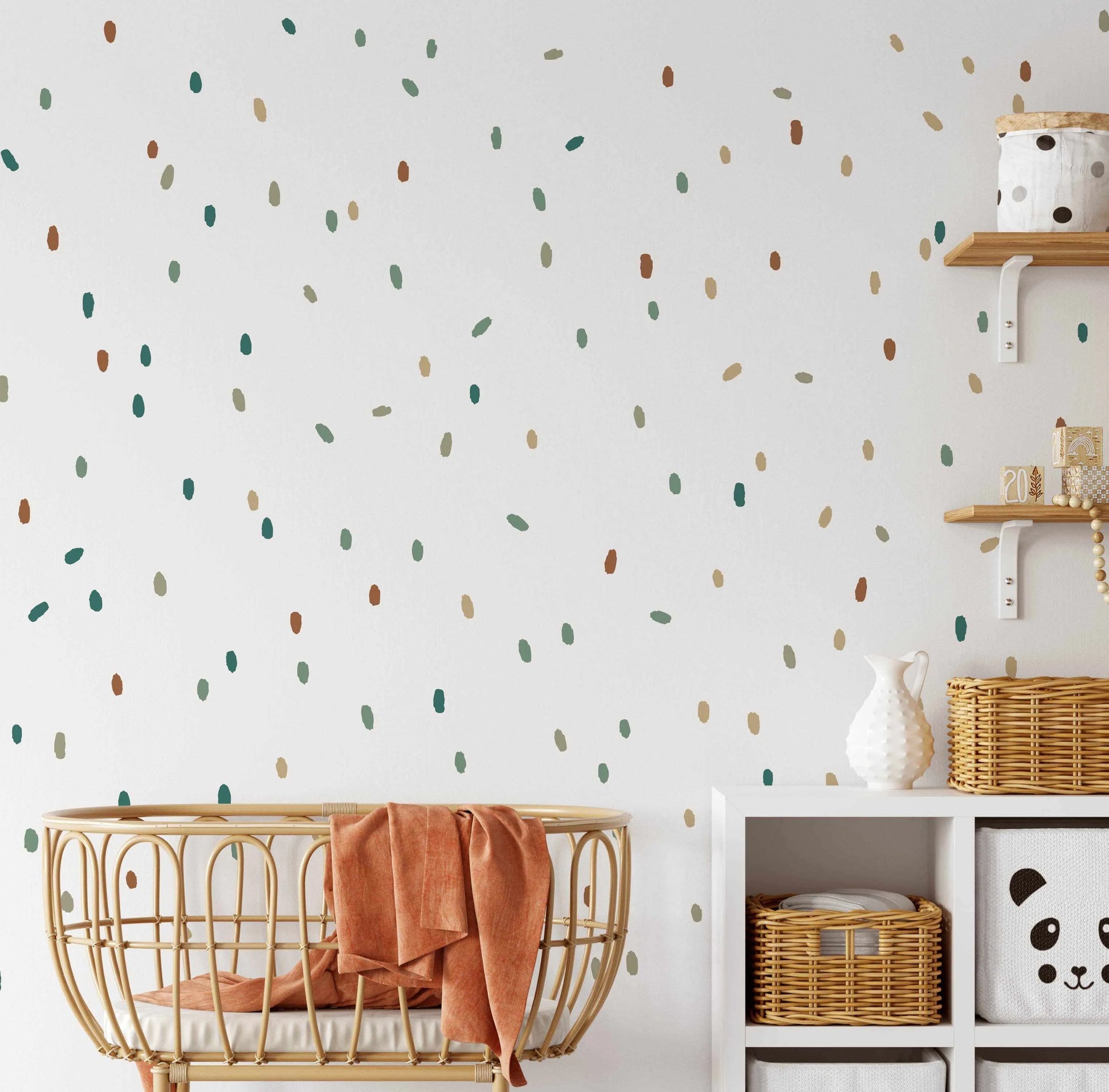 'Jungle Fun' Super Fun Dots Decal Set | 174 dots!-Decals-Olive et Oriel-Decorate your kids bedroom wall decor with removable wall decals, these fabric kids decals are a great way to add colour and update your children's bedroom. Available as girls wall decals or boys wall decals, there are also nursery decals.