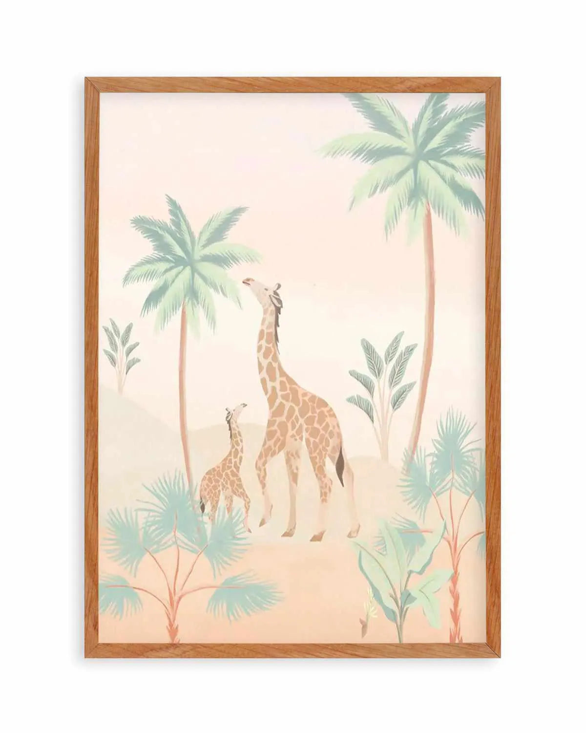 Jungle Giraffes Art Print from Olive et Oriel where you can shop wallpaper and artworks online