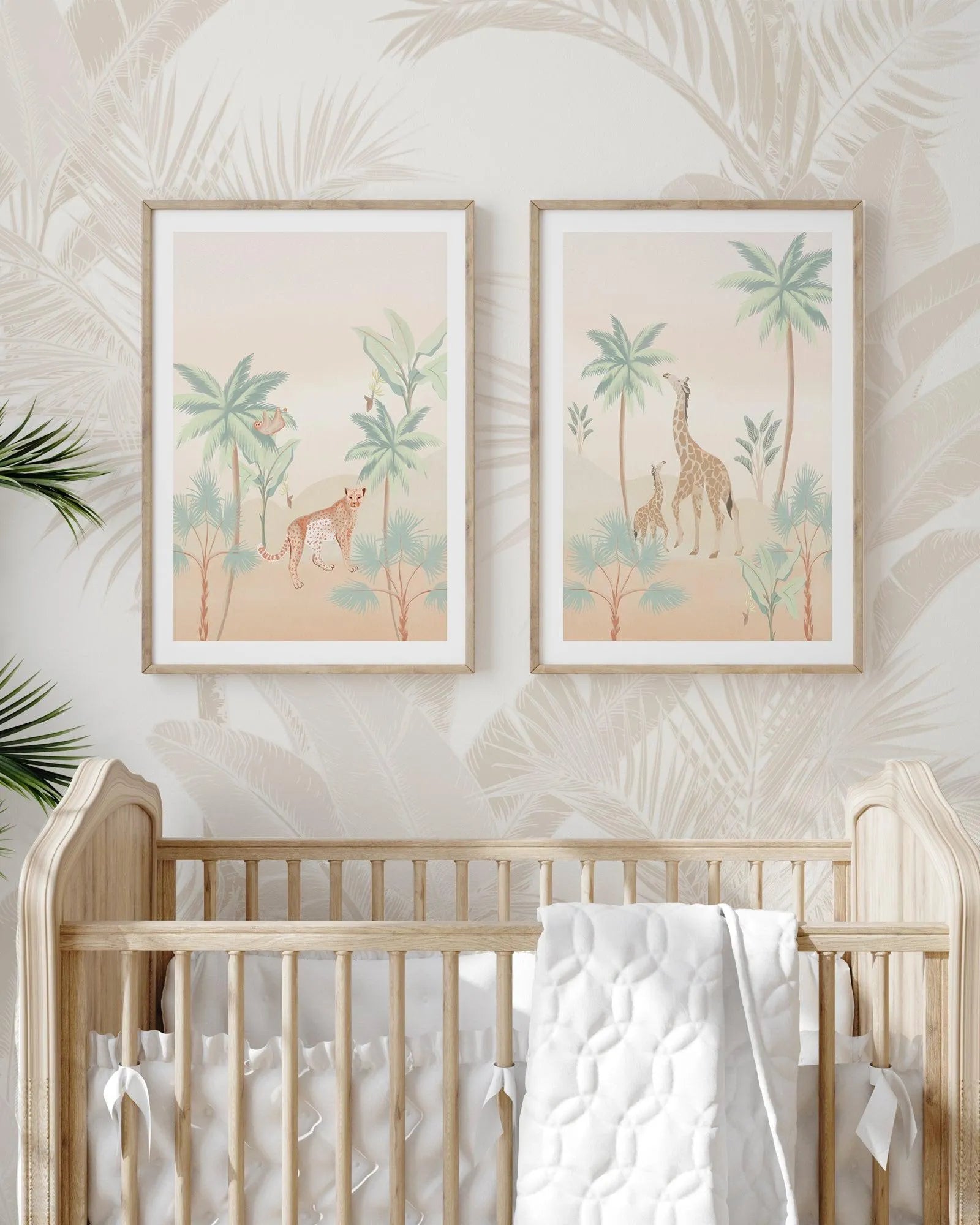Jungle Giraffes Art Print-PRINT-Olive et Oriel-Olive et Oriel-Buy-Australian-Art-Prints-Online-with-Olive-et-Oriel-Your-Artwork-Specialists-Austrailia-Decorate-With-Coastal-Photo-Wall-Art-Prints-From-Our-Beach-House-Artwork-Collection-Fine-Poster-and-Framed-Artwork