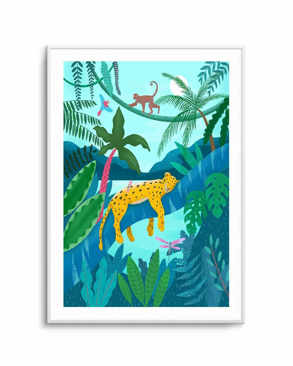 Jungle Leopard by Petra Lizde Art Print from Olive et Oriel where you can shop wallpaper and artworks online