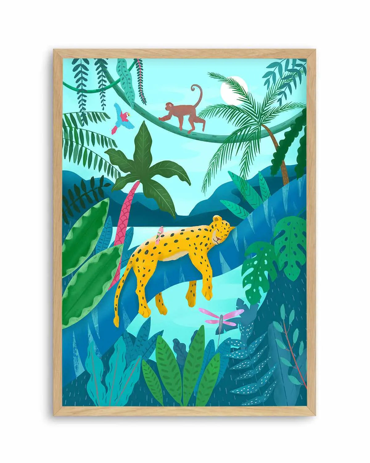 Jungle Leopard by Petra Lizde Art Print from Olive et Oriel where you can shop wallpaper and artworks online
