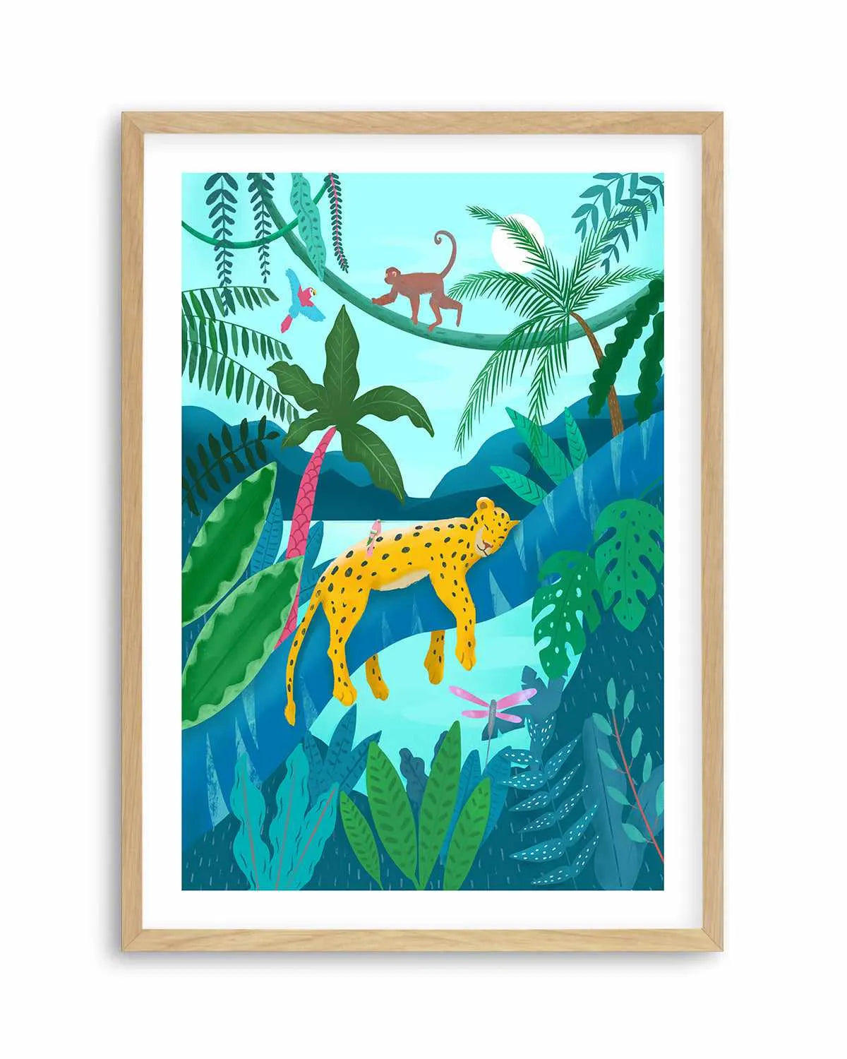 Jungle Leopard by Petra Lizde Art Print from Olive et Oriel where you can shop wallpaper and artworks online