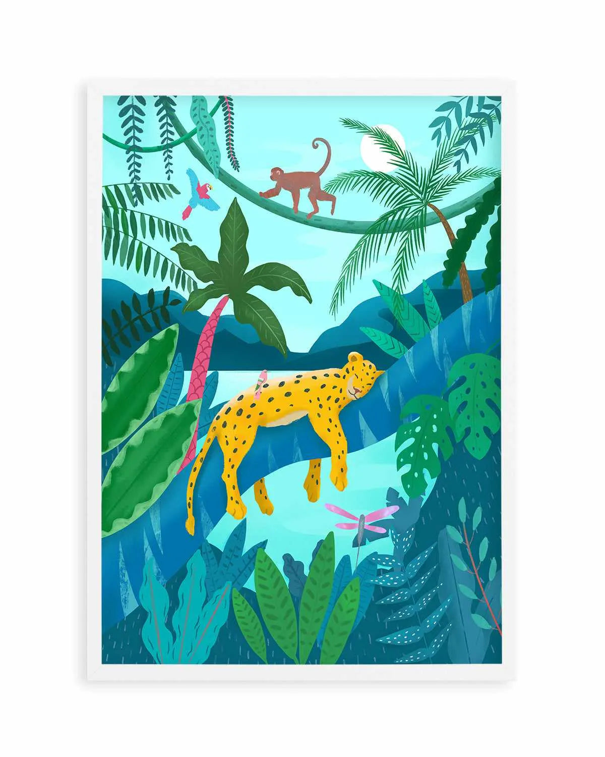 Jungle Leopard by Petra Lizde Art Print from Olive et Oriel where you can shop wallpaper and artworks online