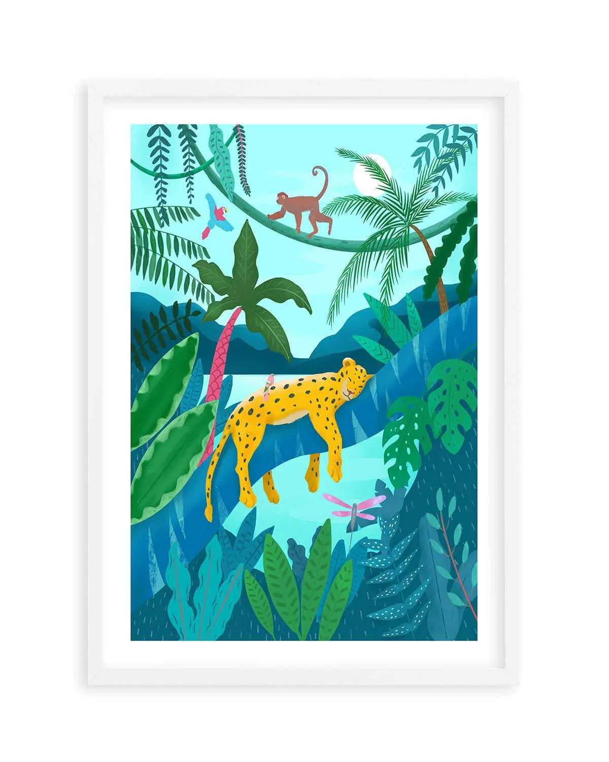 Jungle Leopard by Petra Lizde Art Print from Olive et Oriel where you can shop wallpaper and artworks online