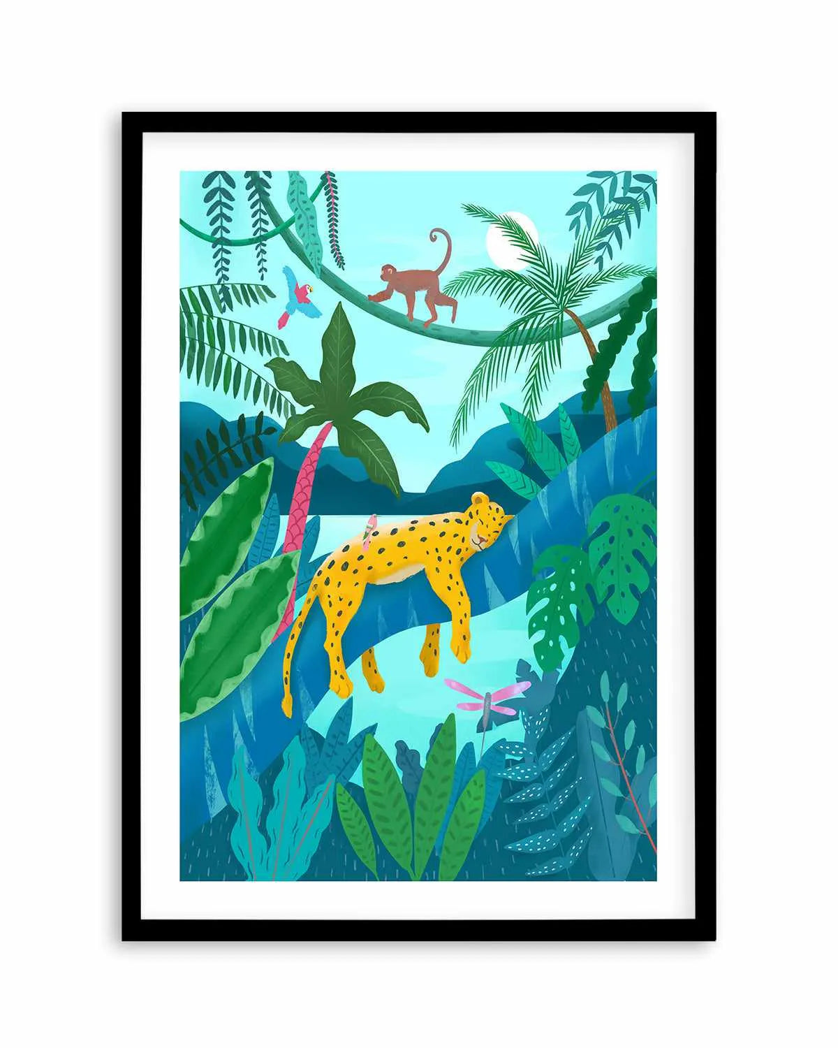 Jungle Leopard by Petra Lizde Art Print from Olive et Oriel where you can shop wallpaper and artworks online