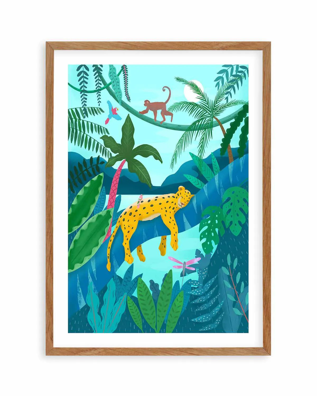 Jungle Leopard by Petra Lizde Art Print from Olive et Oriel where you can shop wallpaper and artworks online