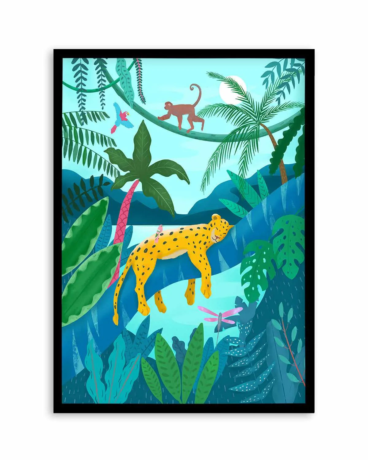 Jungle Leopard by Petra Lizde Art Print from Olive et Oriel where you can shop wallpaper and artworks online