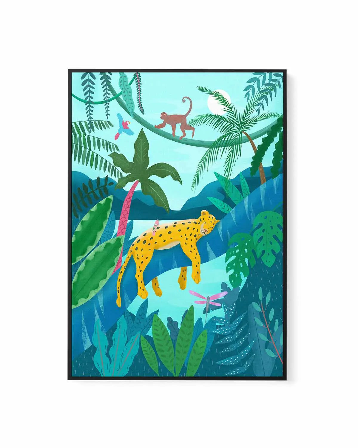 Jungle Leopard by Petra Lizde | Framed Canvas Art Print from Olive et Oriel where you can shop wallpaper and artworks online