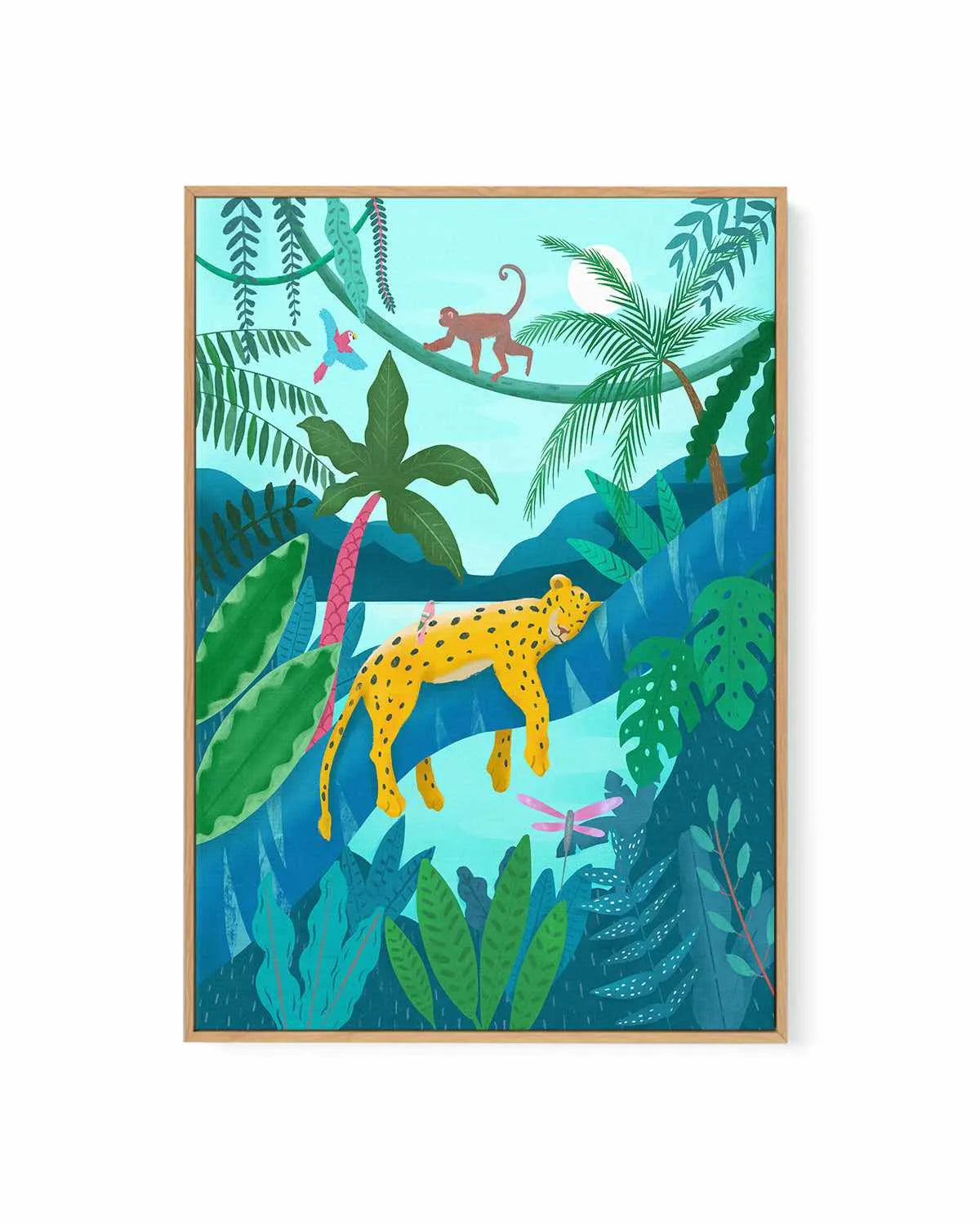 Jungle Leopard by Petra Lizde | Framed Canvas Art Print from Olive et Oriel where you can shop wallpaper and artworks online