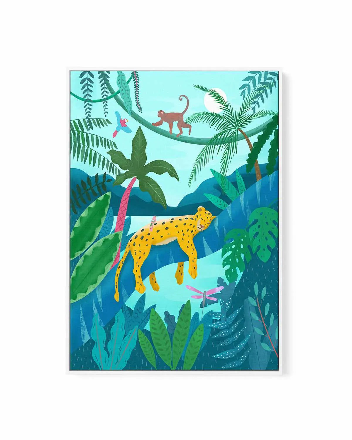Jungle Leopard by Petra Lizde | Framed Canvas Art Print from Olive et Oriel where you can shop wallpaper and artworks online