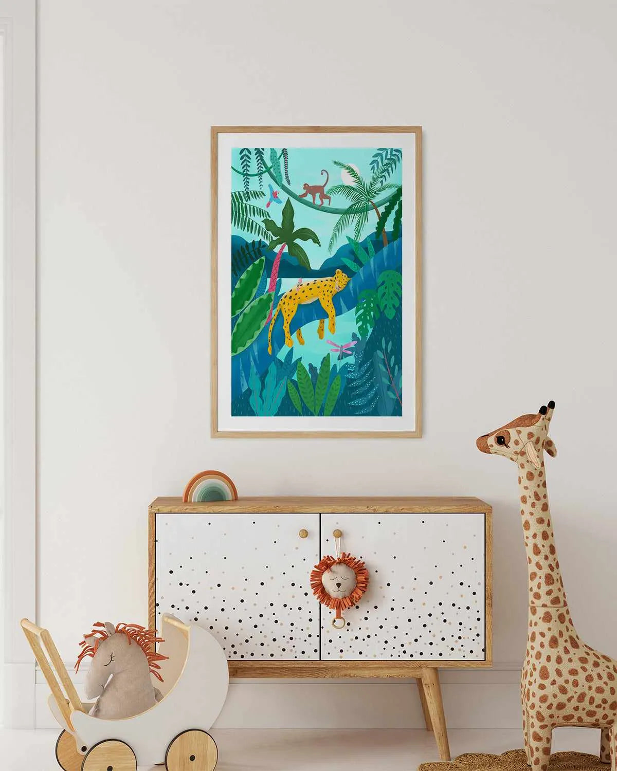 Jungle Leopard by Petra Lizde Art Print from Olive et Oriel where you can shop wallpaper and artworks online