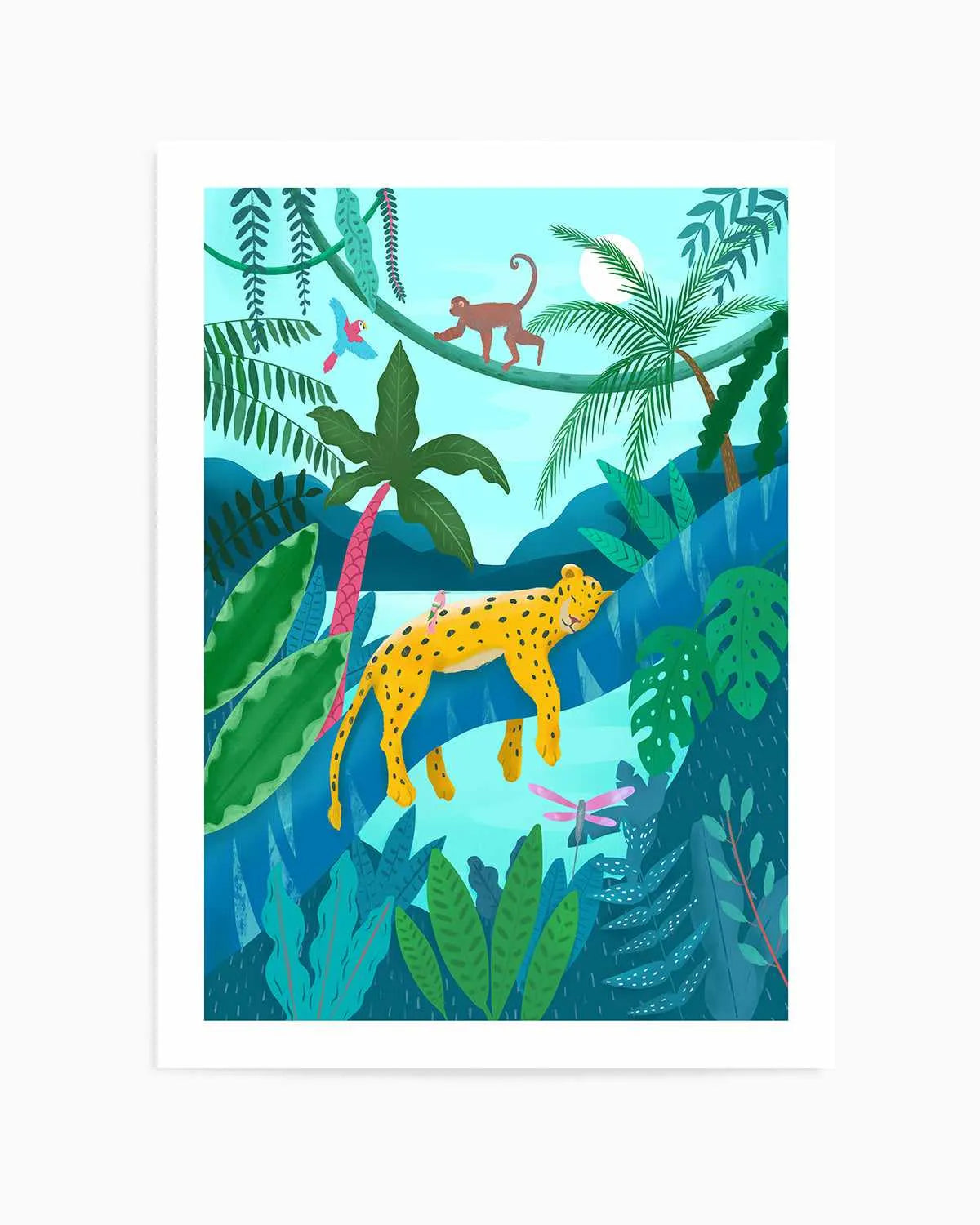 Jungle Leopard by Petra Lizde Art Print from Olive et Oriel where you can shop wallpaper and artworks online