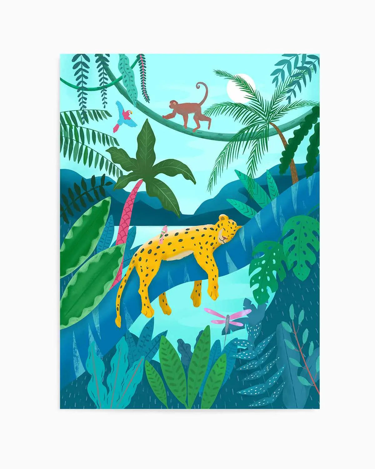 Jungle Leopard by Petra Lizde Art Print from Olive et Oriel where you can shop wallpaper and artworks online