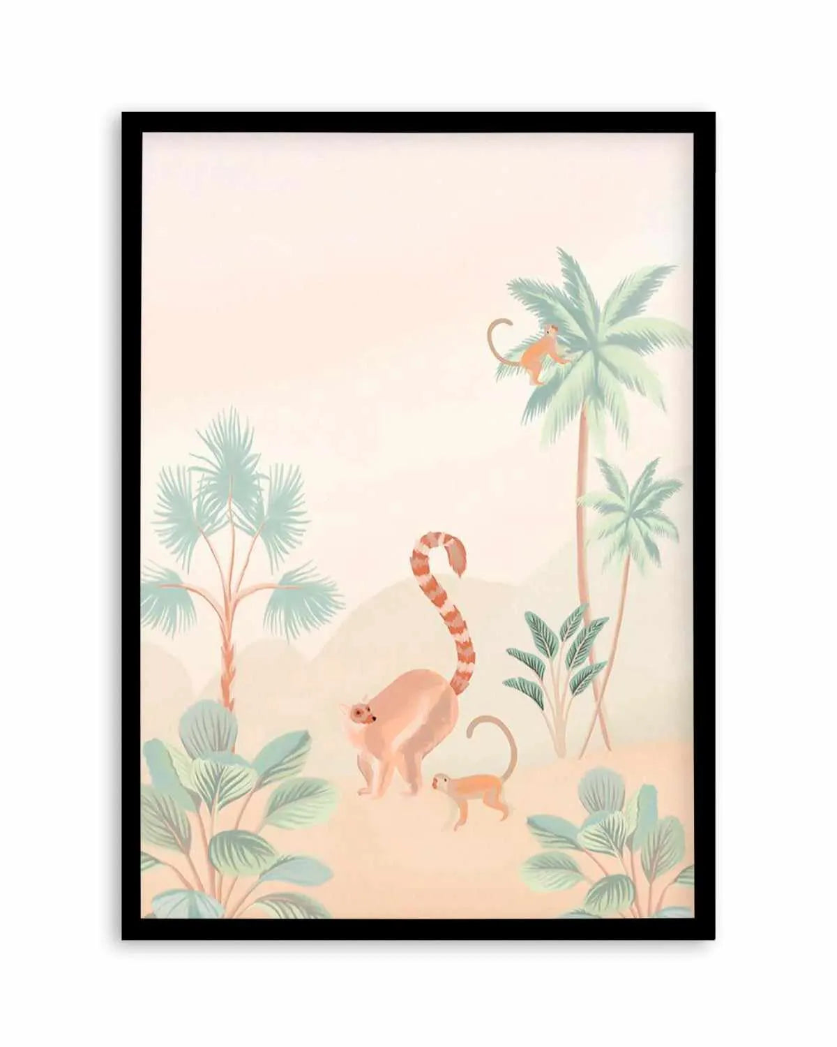 Jungle Monkeys Art Print from Olive et Oriel where you can shop wallpaper and artworks online