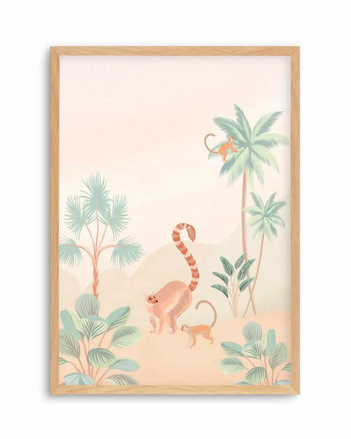 Jungle Monkeys Art Print from Olive et Oriel where you can shop wallpaper and artworks online