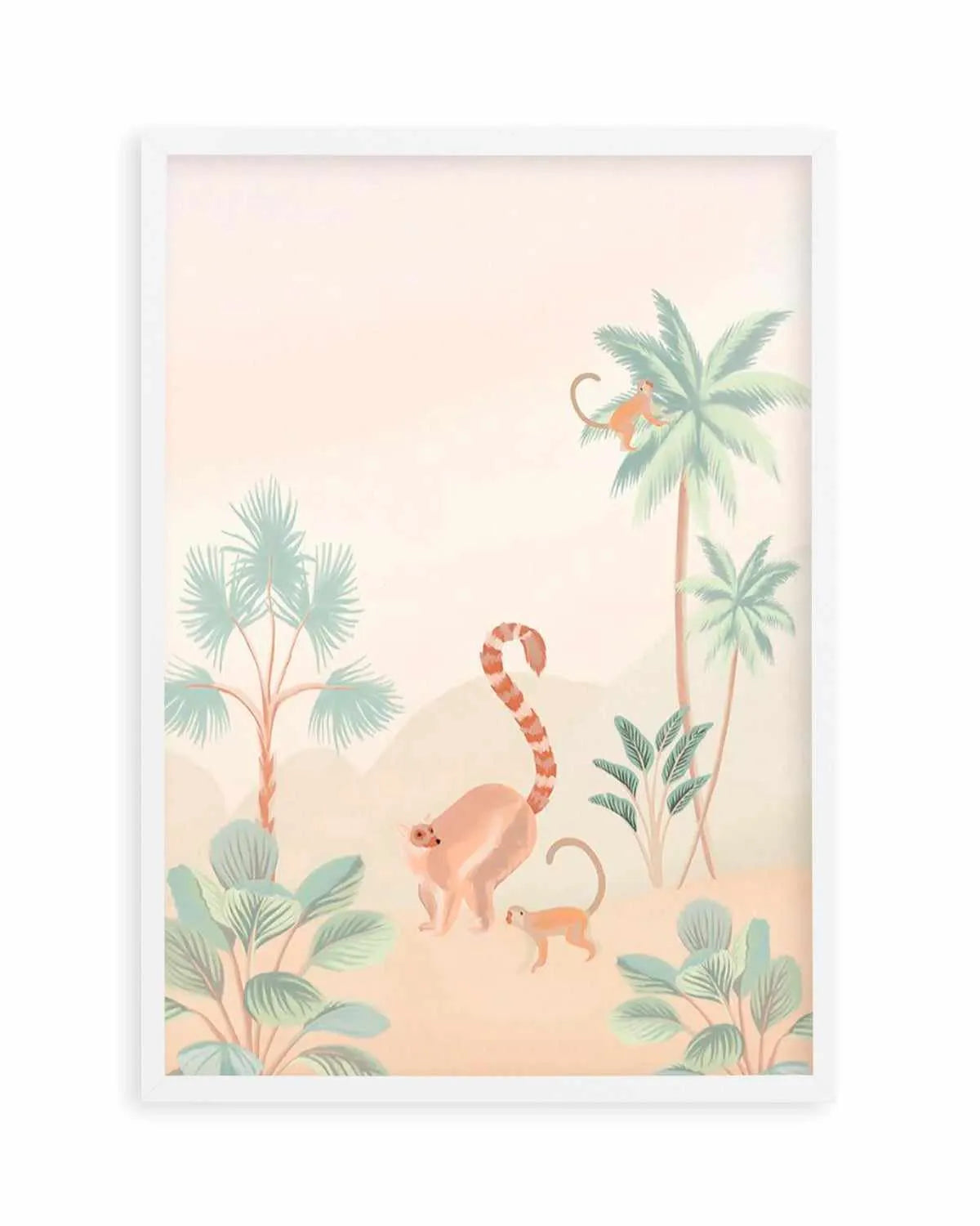 Jungle Monkeys Art Print from Olive et Oriel where you can shop wallpaper and artworks online