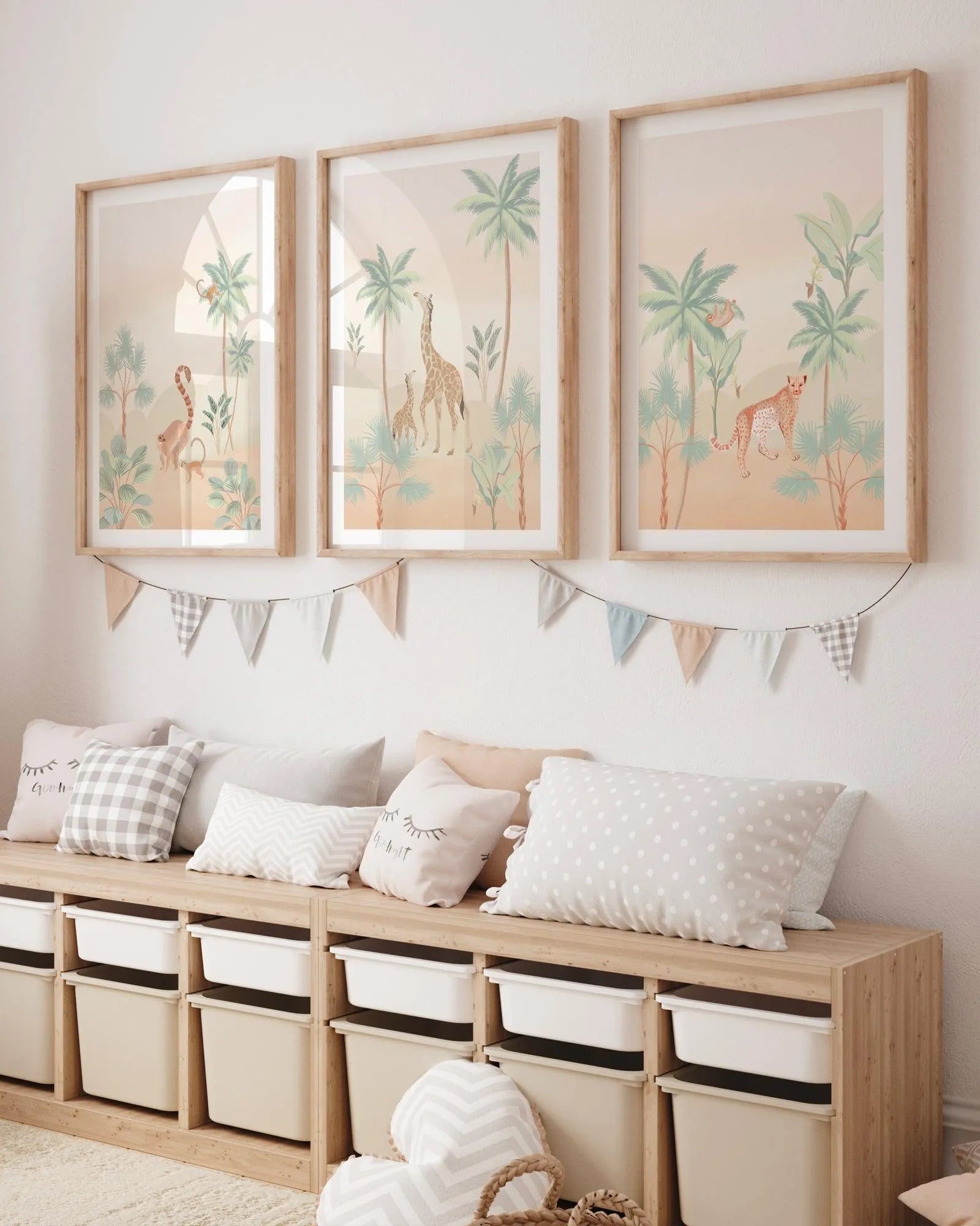 Jungle Monkeys Art Print-PRINT-Olive et Oriel-Olive et Oriel-Buy-Australian-Art-Prints-Online-with-Olive-et-Oriel-Your-Artwork-Specialists-Austrailia-Decorate-With-Coastal-Photo-Wall-Art-Prints-From-Our-Beach-House-Artwork-Collection-Fine-Poster-and-Framed-Artwork