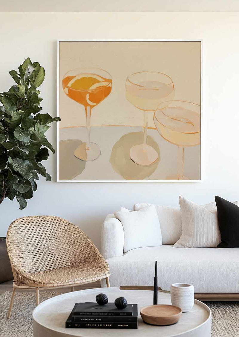 Just A Little Spritz | Framed Canvas Art Print from Olive et Oriel where you can shop wallpaper and artworks online