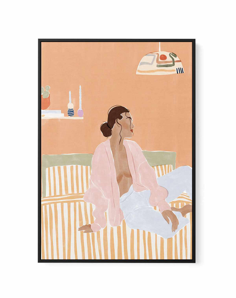 Just Let Me Chill By Ivy Green Illustrations | Framed Canvas Art Print
