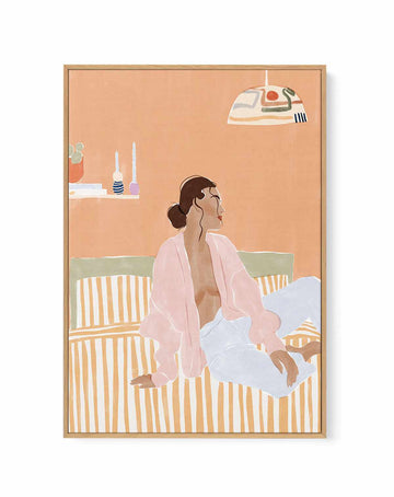 Just Let Me Chill By Ivy Green Illustrations | Framed Canvas Art Print from Olive et Oriel where you can shop wallpaper and artworks online