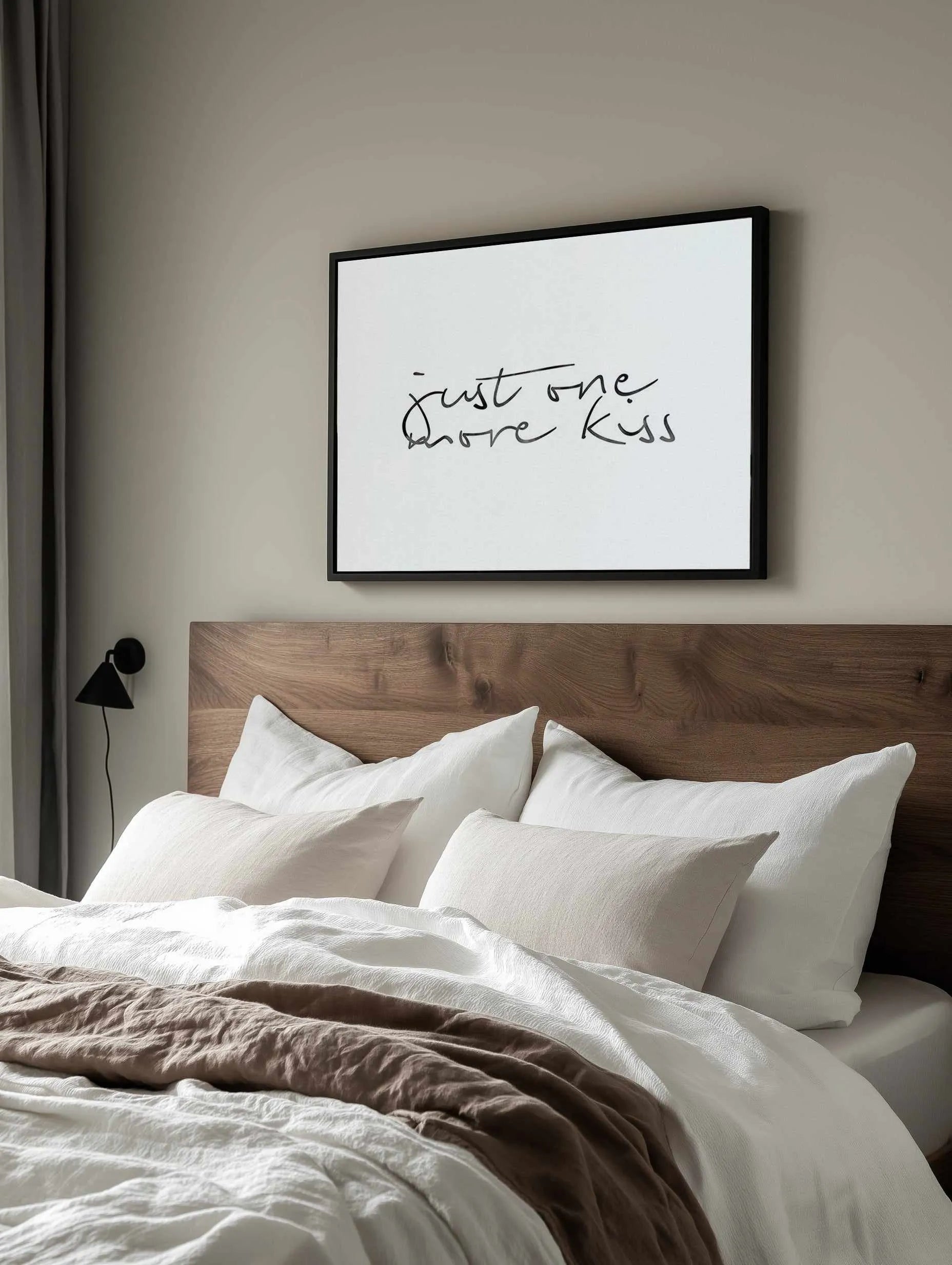 Just One More Kiss | LS | Framed Canvas from Olive et Oriel where you can shop wallpaper and artworks online