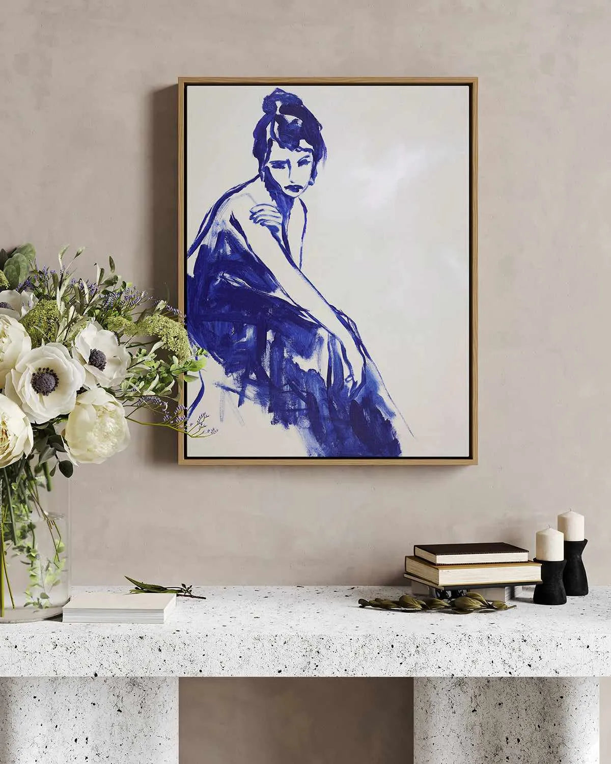 Just a Little While by Design Fabrikken | Framed Canvas Art Print from Olive et Oriel where you can shop wallpaper and artworks online