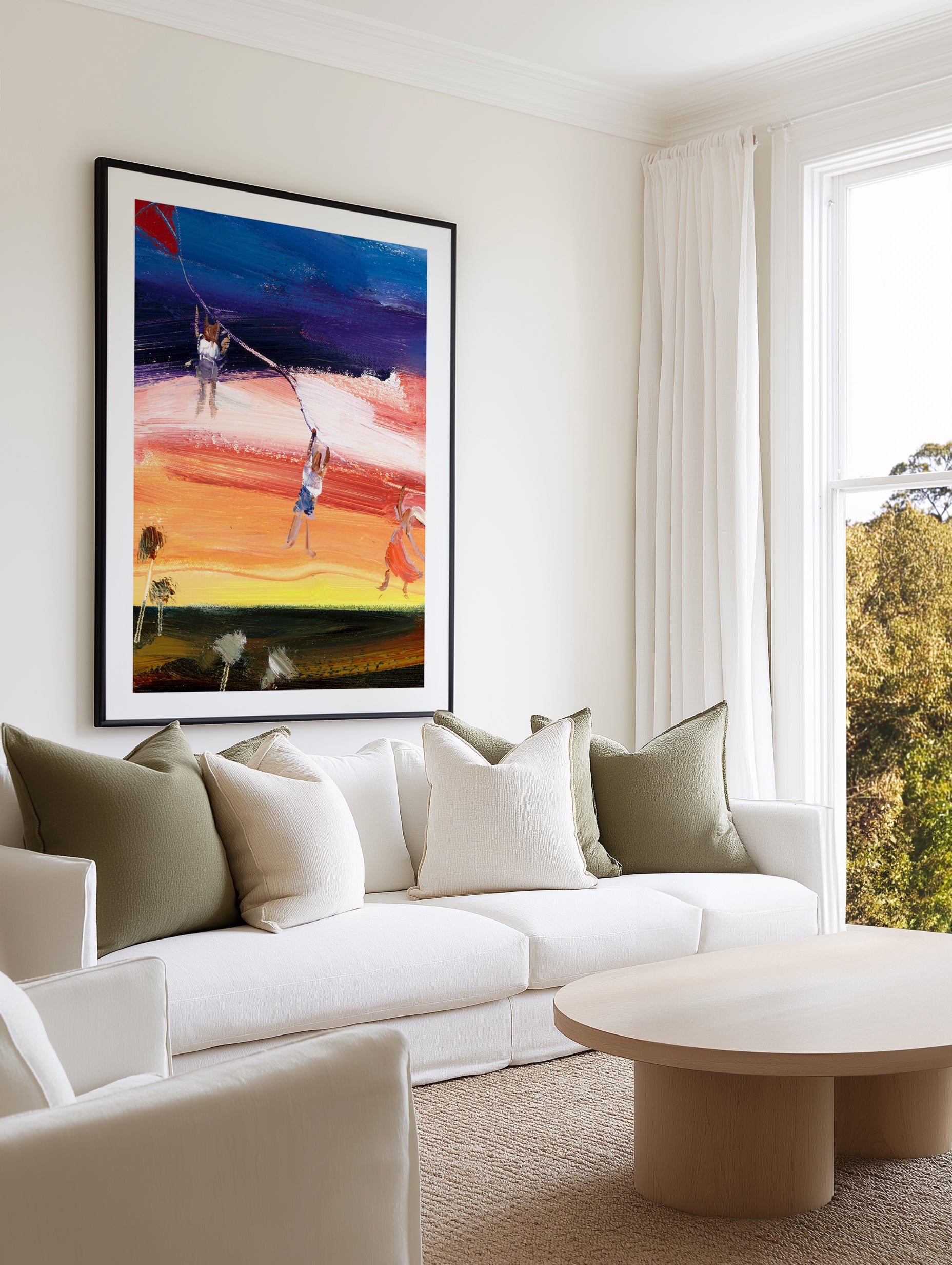 Kite Flying Kids over the Outback by Meredith Howse | Art Print