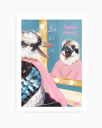 Kookaburra Featherdresser by Meredith Howse | Art Print