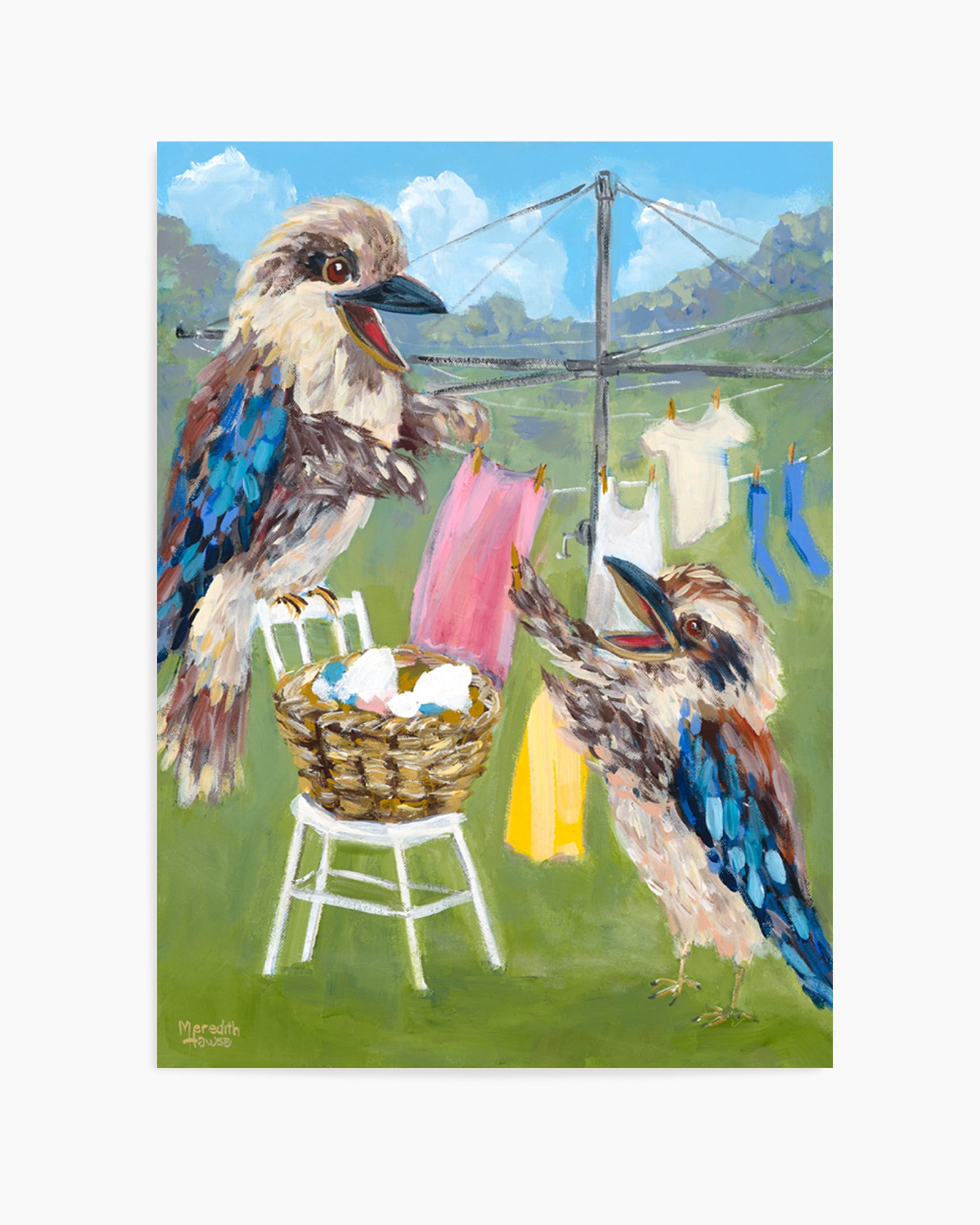 Kookaburra Clothesline by Meredith Howse | Art Print