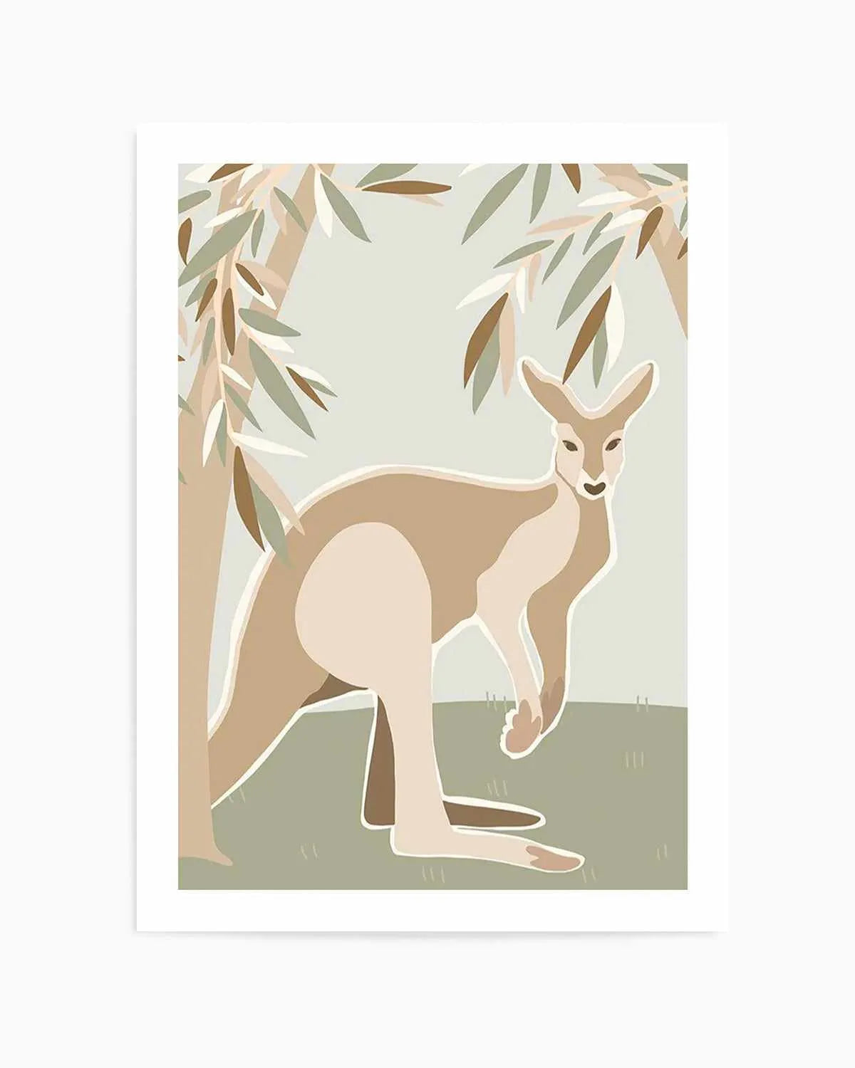 Kangaroo Canopy Art Print from Olive et Oriel where you can shop wallpaper and artworks online