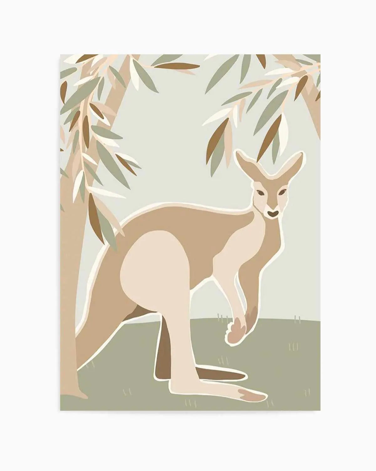 Kangaroo Canopy Art Print from Olive et Oriel where you can shop wallpaper and artworks online