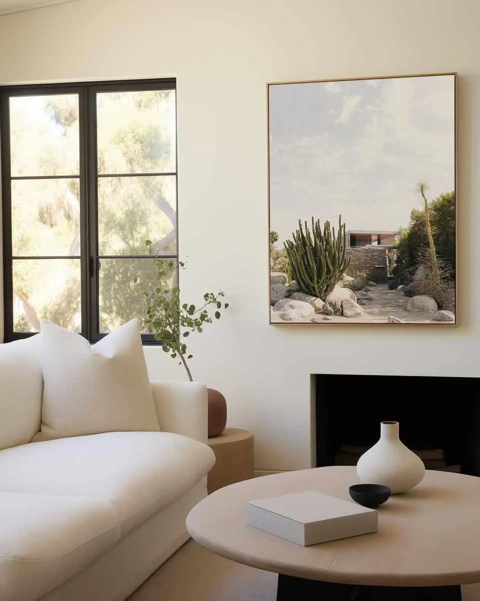 Kaufman Haus Palm Springs I | Framed Canvas Art Print from Olive et Oriel where you can shop wallpaper and artworks online