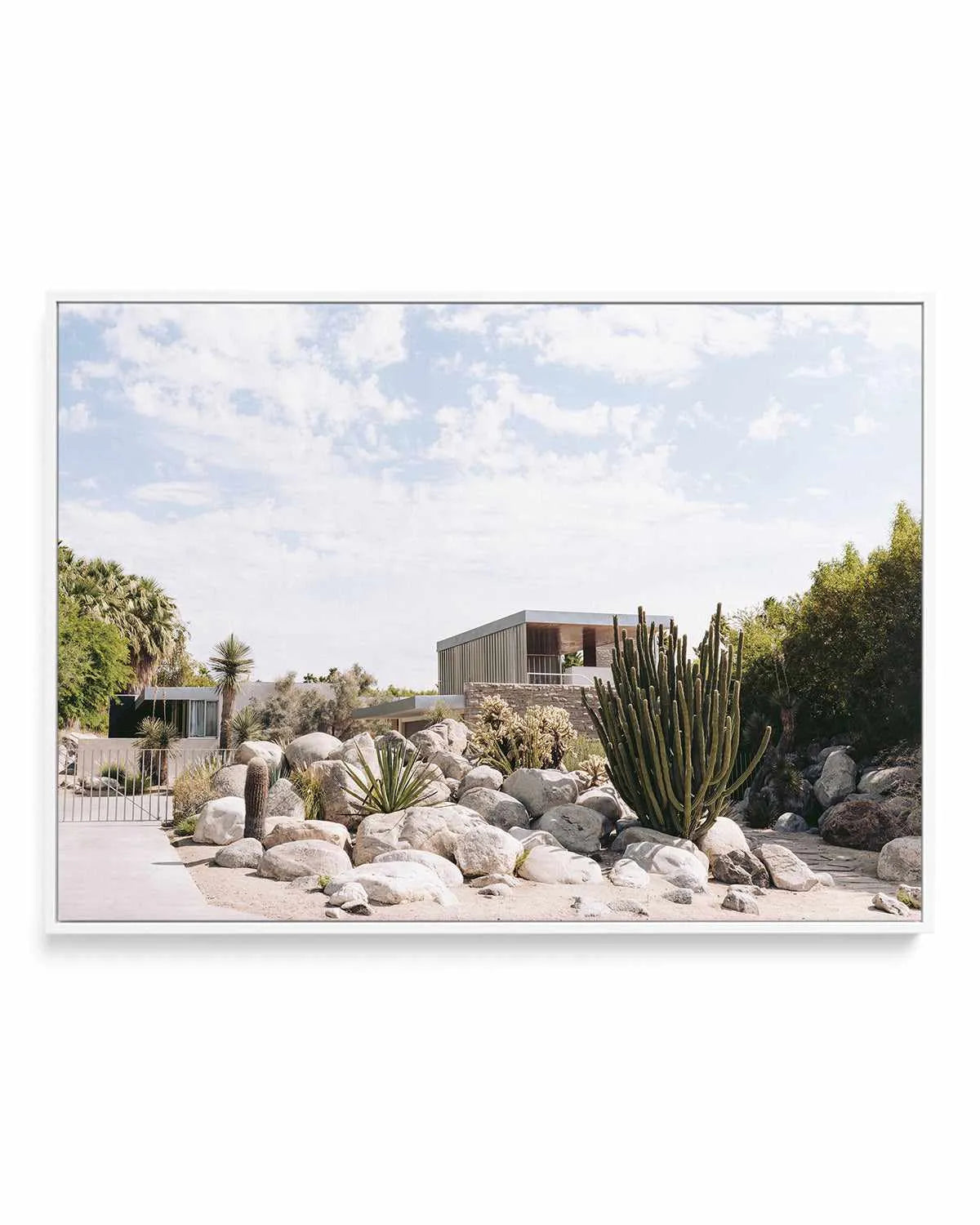 Kaufman Haus Palm Springs II | Framed Canvas Art Print from Olive et Oriel where you can shop wallpaper and artworks online