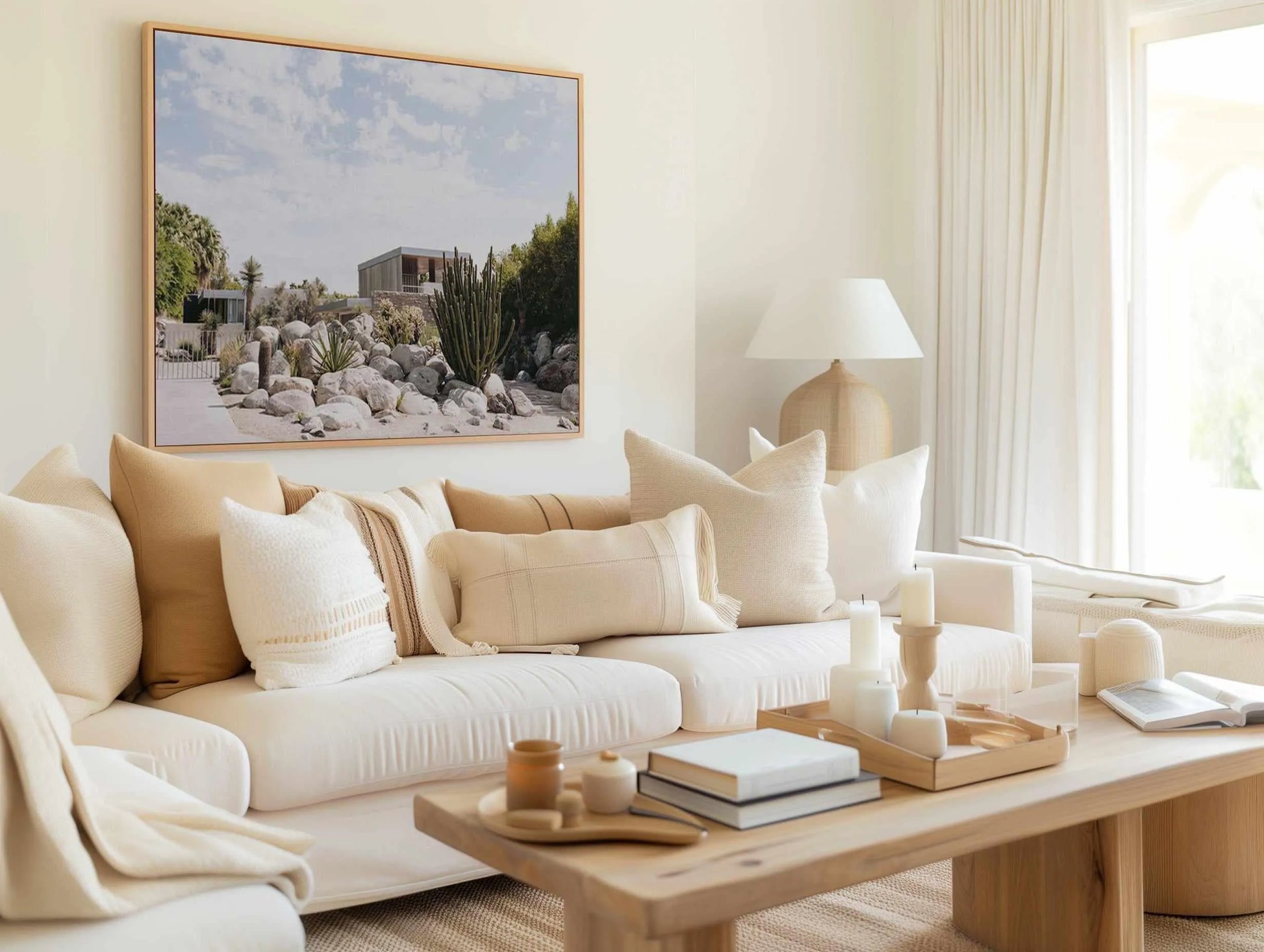 Kaufman Haus Palm Springs II | Framed Canvas Art Print from Olive et Oriel where you can shop wallpaper and artworks online
