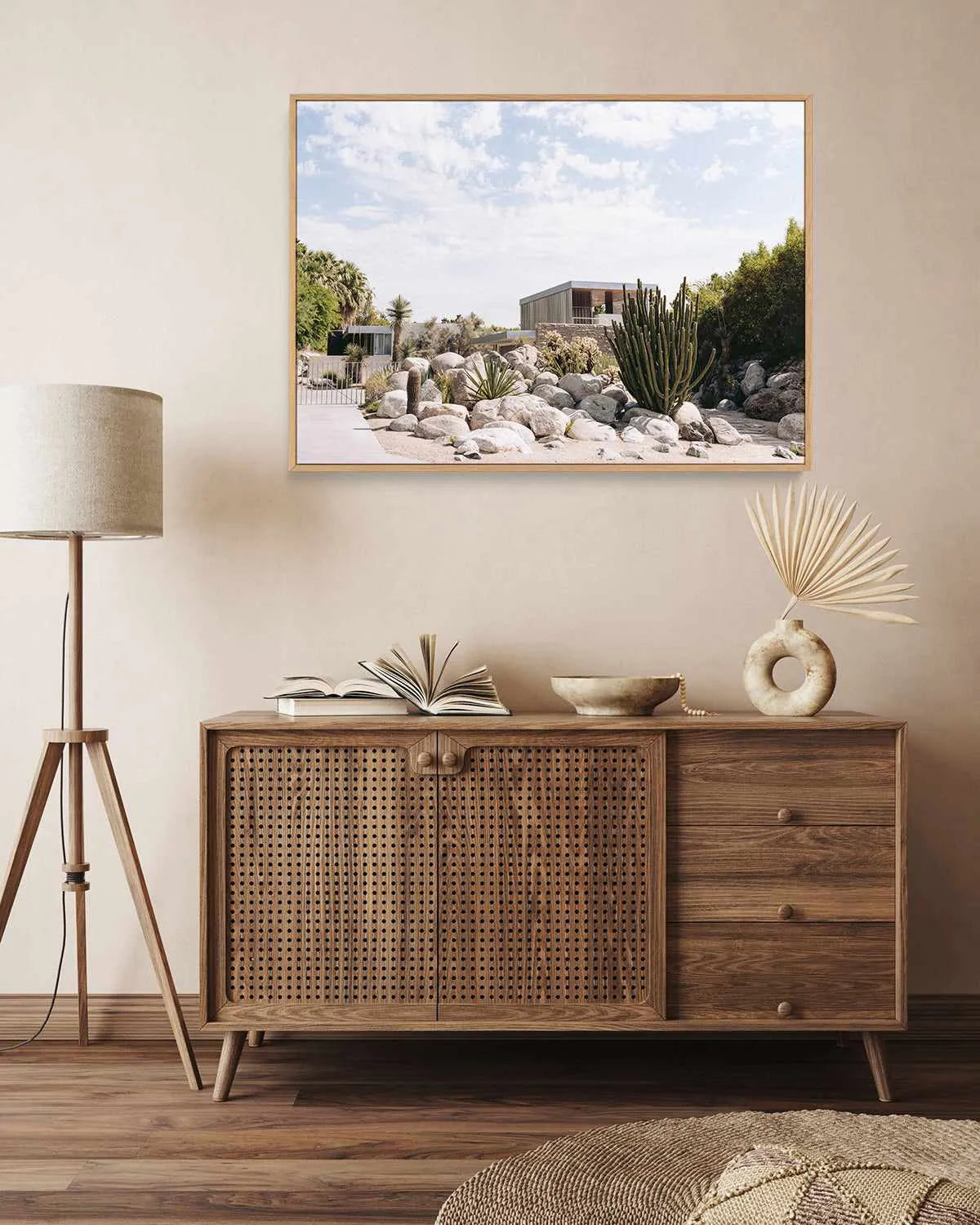 Kaufman Haus Palm Springs II | Framed Canvas Art Print from Olive et Oriel where you can shop wallpaper and artworks online