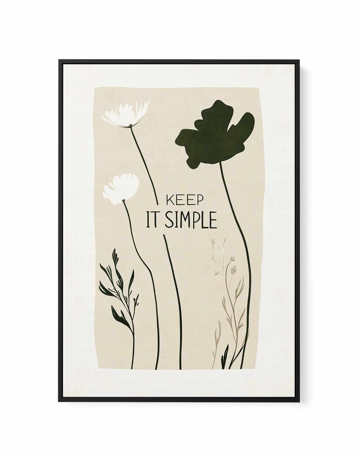 Keep it simple | Framed Canvas Art Print from Olive et Oriel where you can shop wallpaper and artworks online