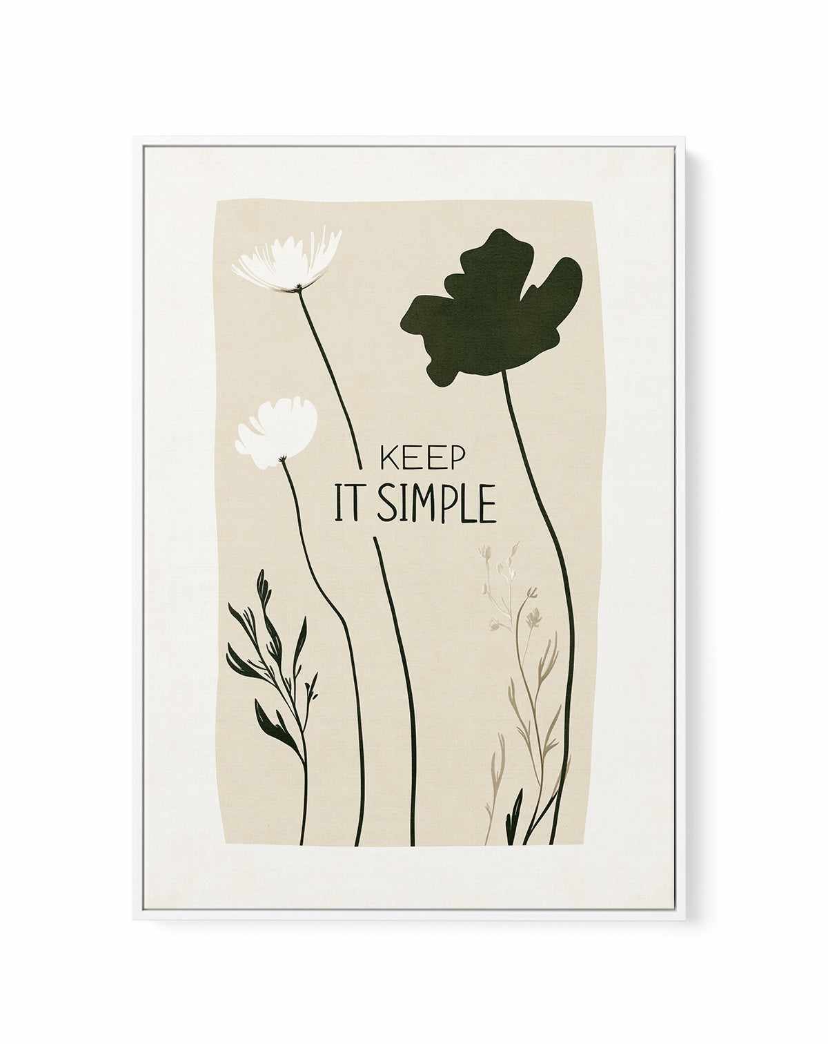 Keep it simple | Framed Canvas Art Print from Olive et Oriel where you can shop wallpaper and artworks online