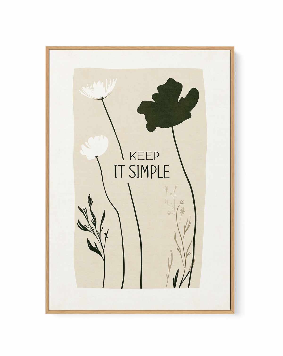 Keep it simple | Framed Canvas Art Print from Olive et Oriel where you can shop wallpaper and artworks online