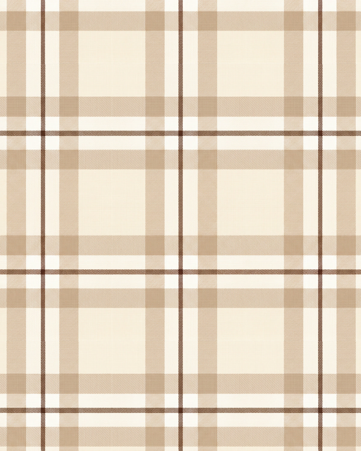 Kensington Tartan in Beige & Brown Wallpaper