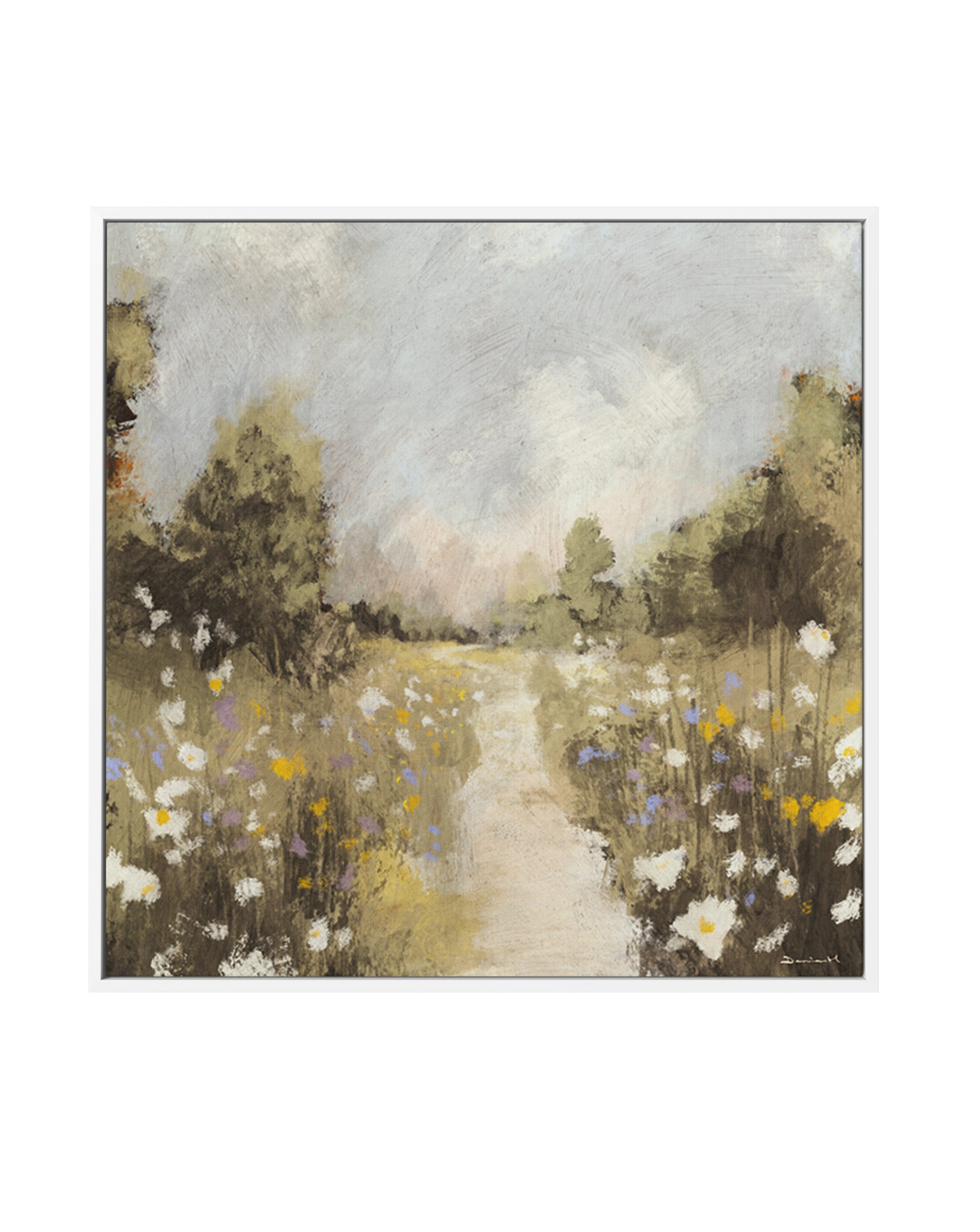 Kernow Meadow by Dan Hobday | Framed Canvas Art Print