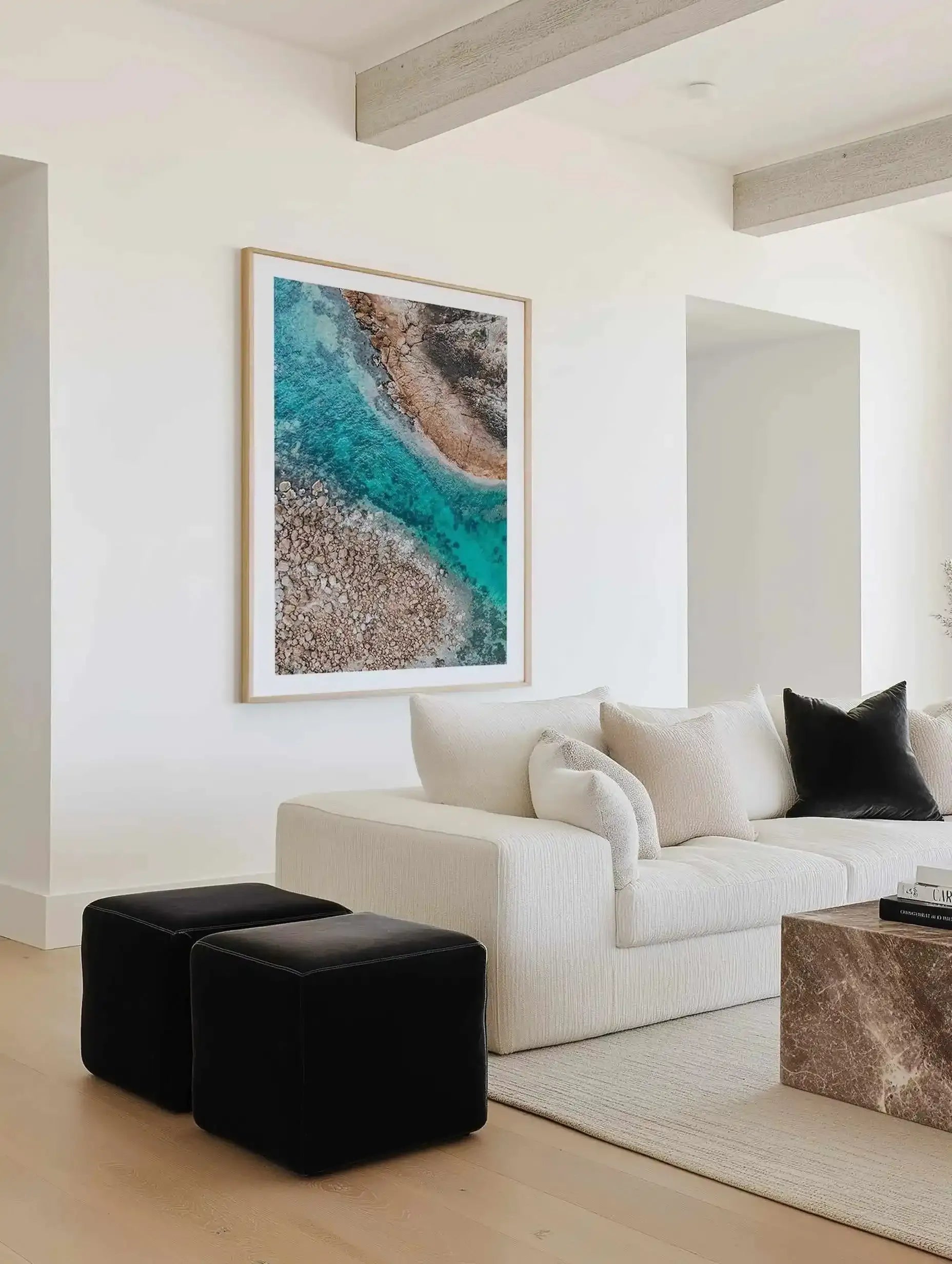 Kianinny Bay I PT | Aerial Photo Wall Art Print from Olive et Oriel where you can shop wallpaper and artworks online