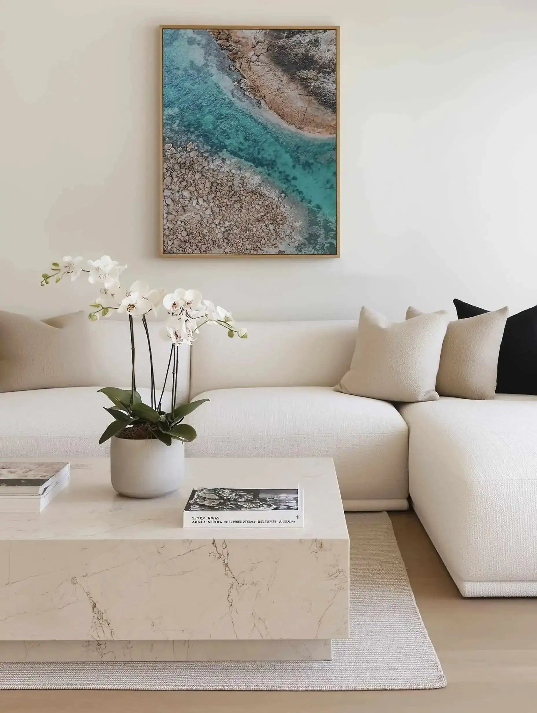 Kianinny Bay I PT | Aerial Photo Wall Framed Canvas Art Print from Olive et Oriel where you can shop wallpaper and artworks online