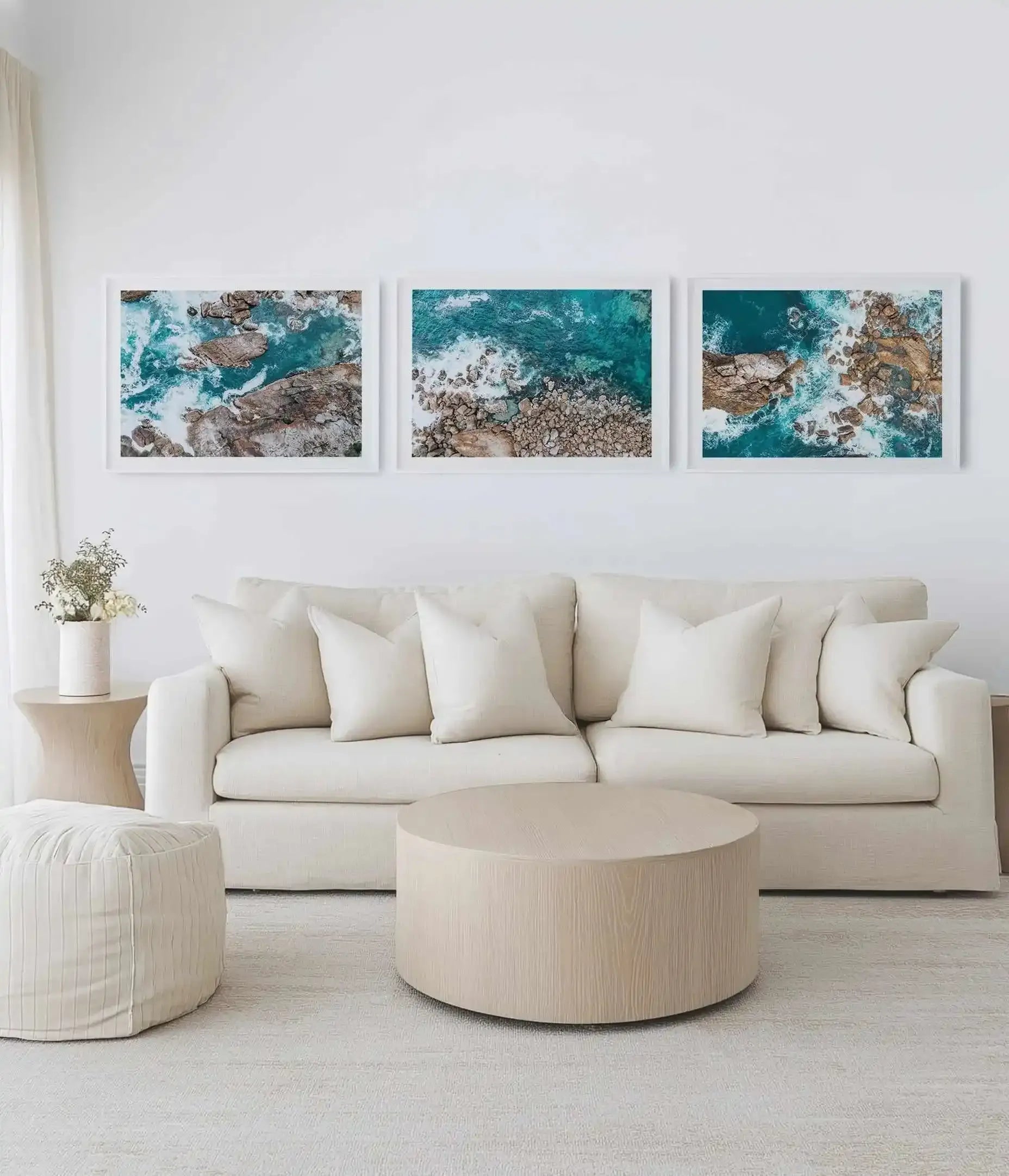 Kianinny Bay I Tathra | Aerial Photo Wall Art Print from Olive et Oriel where you can shop wallpaper and artworks online
