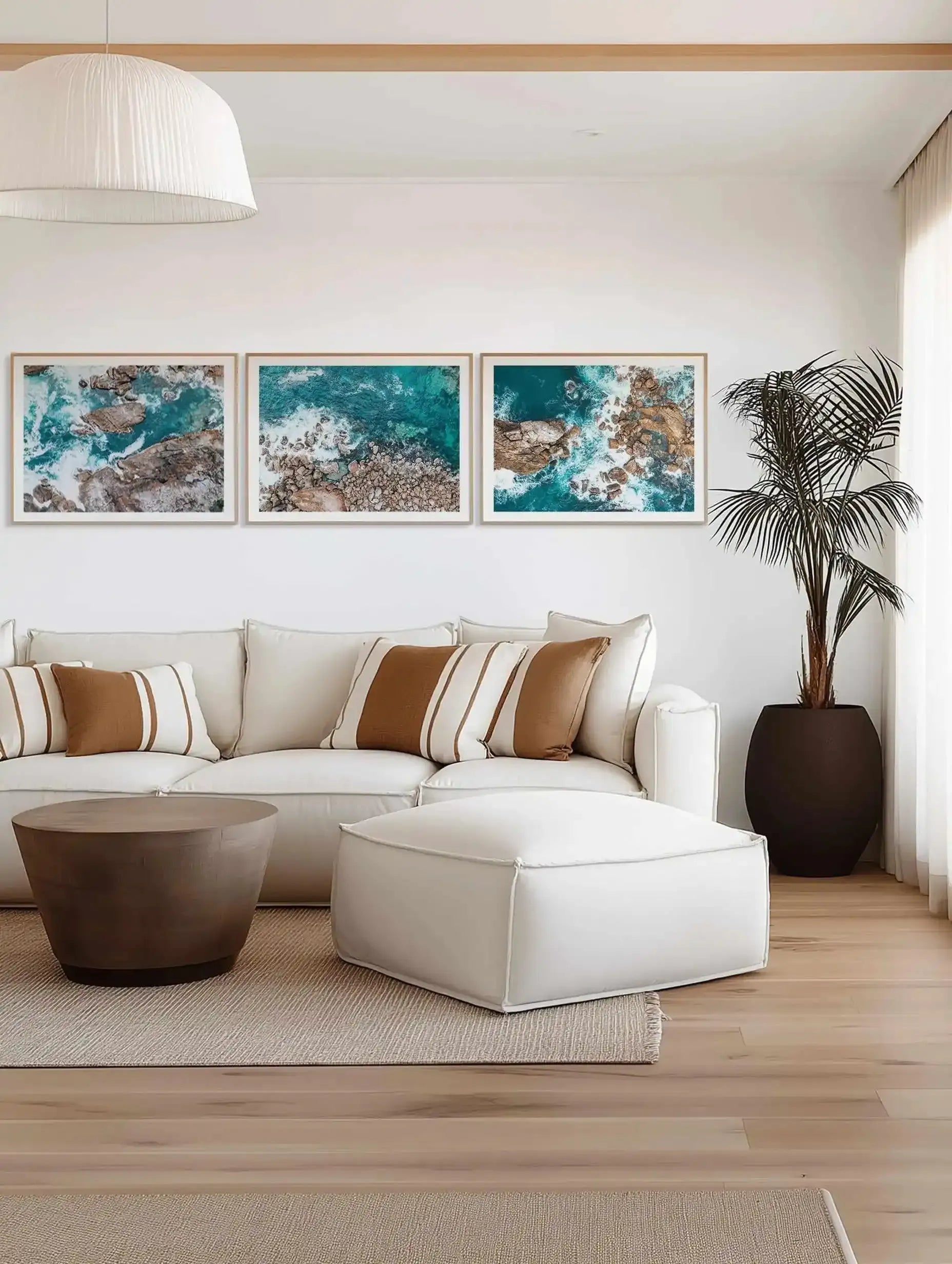 Kianinny Bay III Tathra | Aerial Photo Wall Art Print from Olive et Oriel where you can shop wallpaper and artworks online