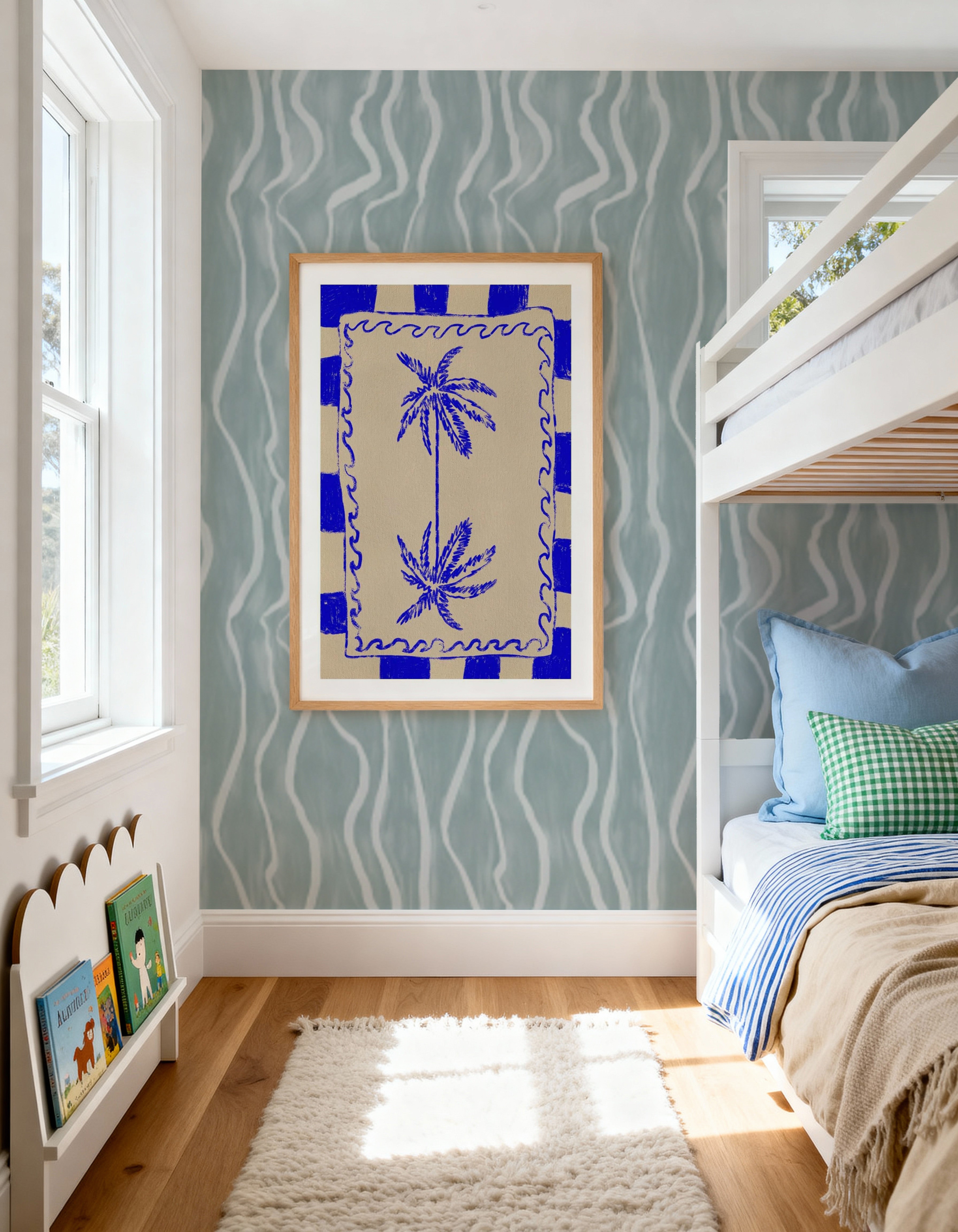 Coastal Charm by Shatha Al Dafai | Art Print from Olive et Oriel where you can shop wallpaper and artworks online