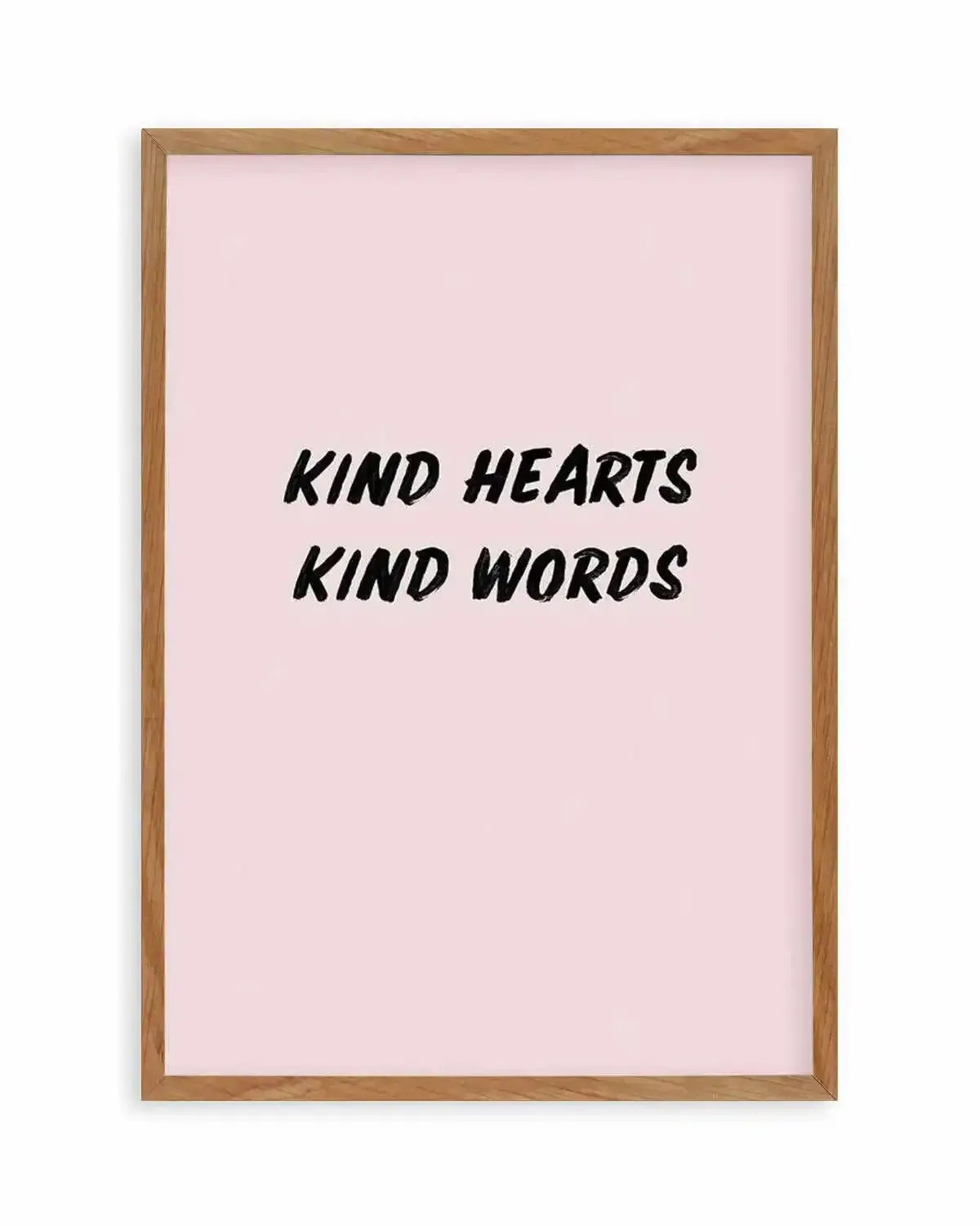 Kind Hearts Kind Words Art Print from Olive et Oriel where you can shop wallpaper and artworks online